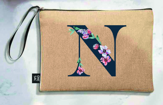 Bolso de mano letra n una pieza (diseño variado) (25×18×1 )